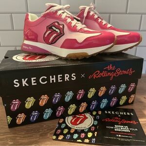 Skechers Pink Rolling Stones Collaboration Sneakers women’s size 7.